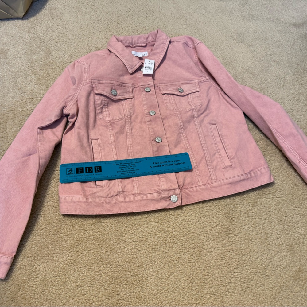 LOFT Pink Denim Jacket